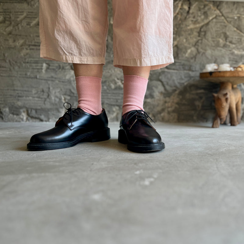 4-2007｜Organic Cotton Ribbed Middle Socks