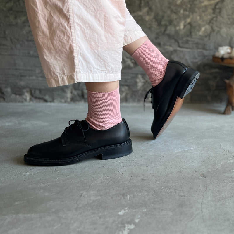 4-2007｜Organic Cotton Ribbed Middle Socks