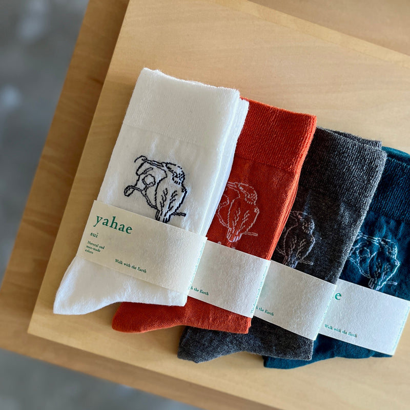 4-2004｜Organic Cotton Bird Pattern Socks