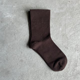 4-1000｜Organic Cotton Rubber Free Plain Socks