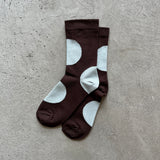 4-4015｜Organic Cotton Rubber Free Asymmetry Dot Socks