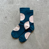 4-4015｜Organic Cotton Rubber Free Asymmetry Dot Socks
