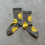 4-4015｜Organic Cotton Rubber Free Asymmetry Dot Socks