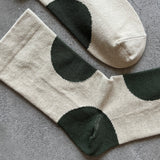 4-4015｜Organic Cotton Rubber Free Asymmetry Dot Socks
