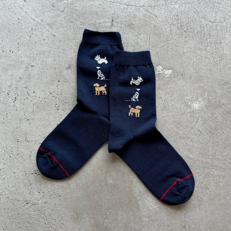 4-4017｜Organic Cotton Dogs Socks