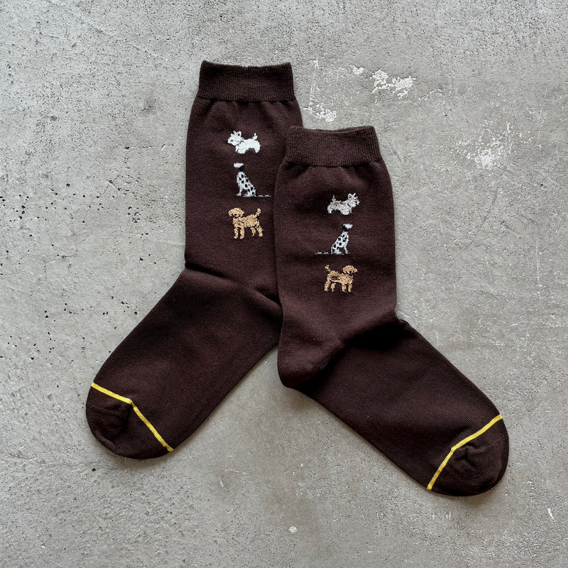 4-4017｜Organic Cotton Dogs Socks