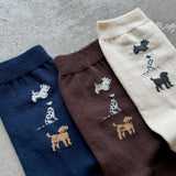 4-4017｜Organic Cotton Dogs Socks
