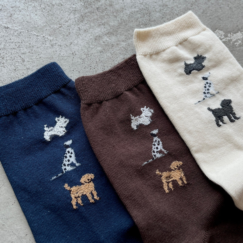 4-4017｜Organic Cotton Dogs Socks