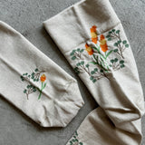 4-4014｜Organic Cotton Rubber Free Flower Socks