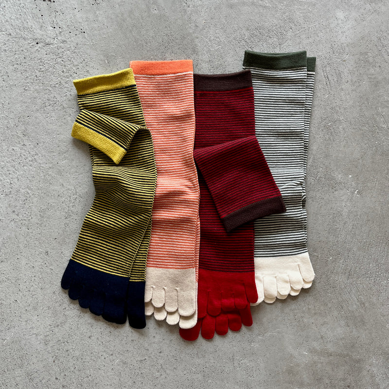 4-4018｜Organic Cotton Wool Toe Socks