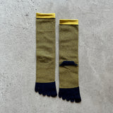 4-4018｜Organic Cotton Wool Toe Socks