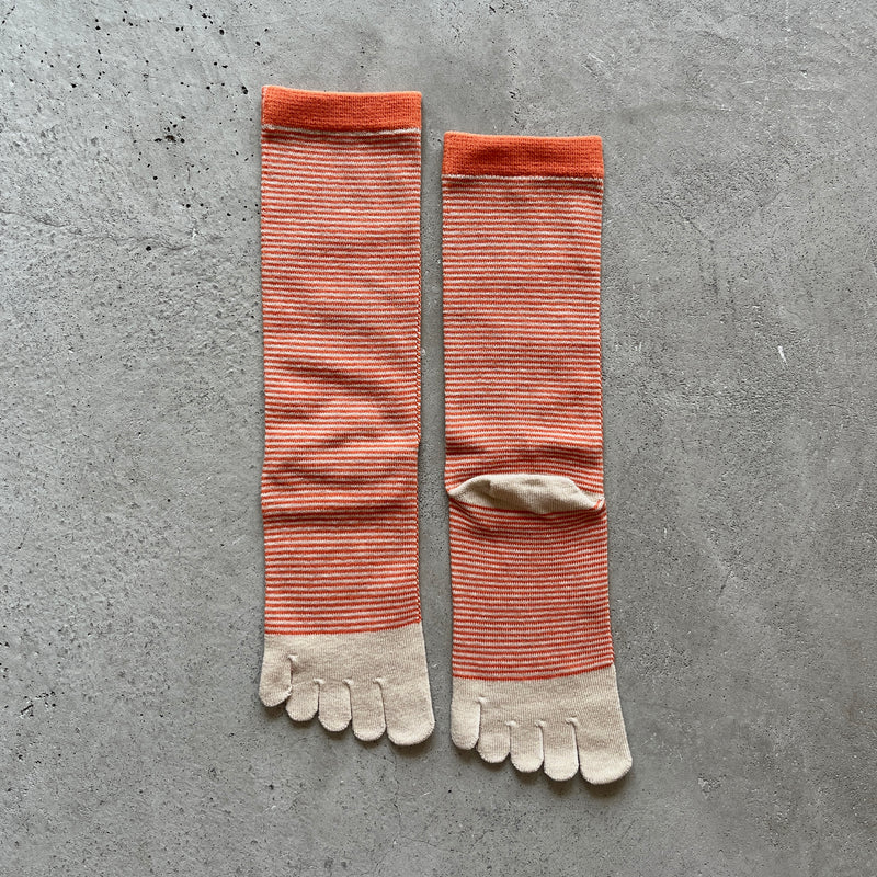 4-4018｜Organic Cotton Wool Toe Socks