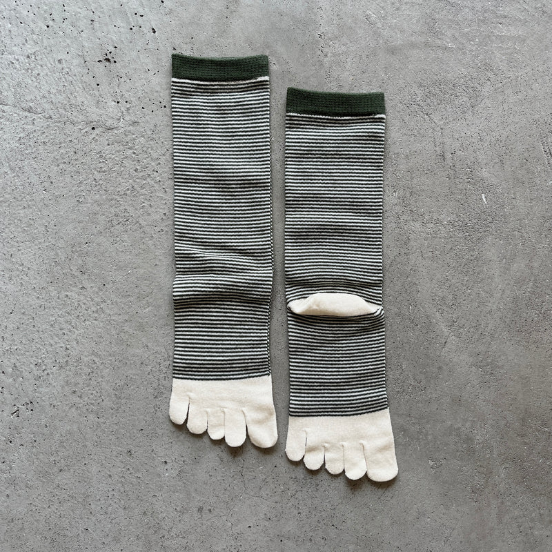 4-4018｜Organic Cotton Wool Toe Socks