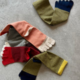 4-4018｜Organic Cotton Wool Toe Socks
