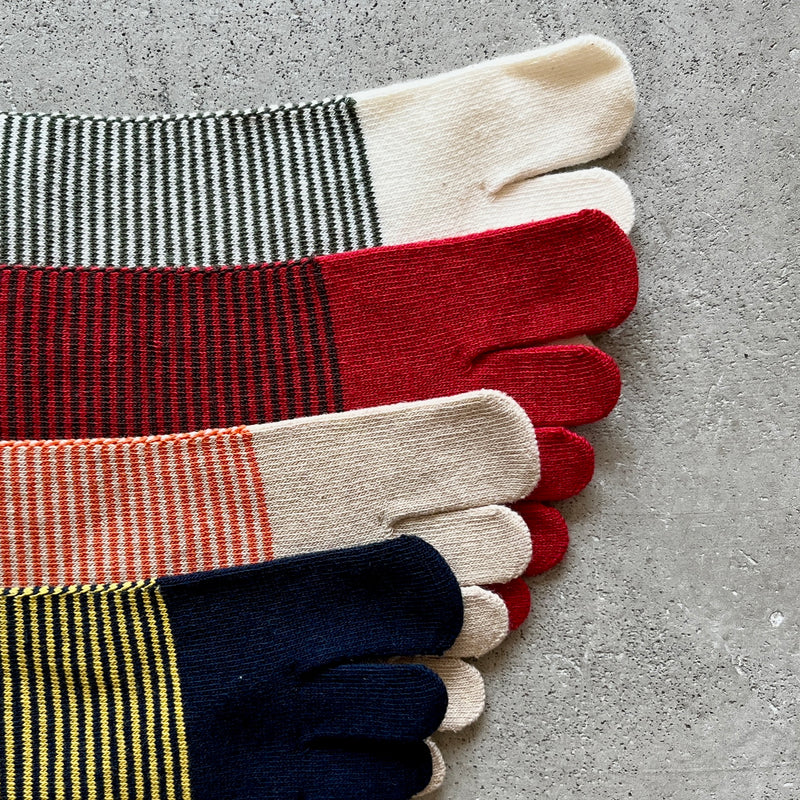 4-4018｜Organic Cotton Wool Toe Socks