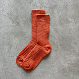 4-4016｜Organic Cotton Slab Ribbed Socks