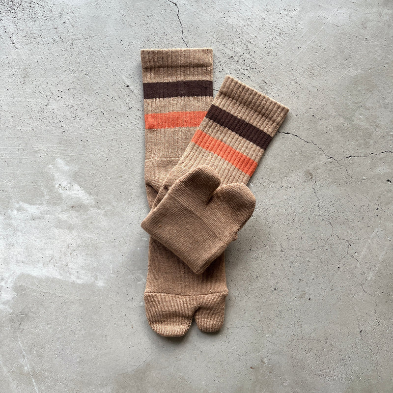 4-4008｜Organic Cotton Yak Pile Soles Tabi Socks